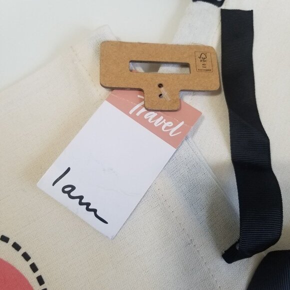NWT I AM 2 Piece Travel Set Canvas Drawstring Bags For Chargers Shoes Laundry Si - Picture 6 of 10
